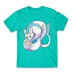 Haku dragon form Turquoise Men's Tee for Anime, Spirited Away