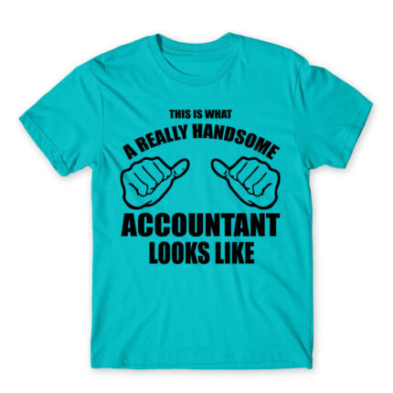 Handsome accountant Atoll Blue Men's T-shirt for Accountant, Work