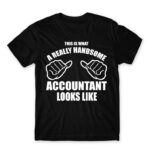 Handsome accountant Black Men's T-shirt for Accountant, Work