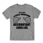 Handsome accountant Grey Melange Men's Tee for Accountant, Work