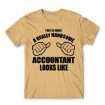 Handsome accountant Sand Men's T-shirt for Accountant, Work