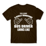 Handsome Bus Driver Chocolate Men's Tee for Bus Driver, Work