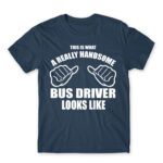 Handsome Bus Driver Denim Men's T-shirt for Bus Driver, Work
