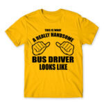 Handsome Bus Driver Gold Men's Tee for Bus Driver, Work