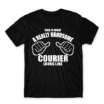 Handsome courier Black Men's Tee for Courier, Work