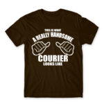 Handsome courier Chocolate Men's Tee for Courier, Work
