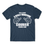 Handsome courier Denim Men's T-shirt for Courier, Work