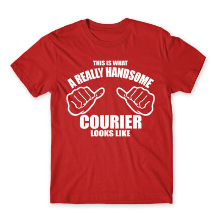 Handsome courier Red Men's Tee for Courier, Work