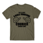 Handsome courier Zinc Men's T-shirt for Courier, Work
