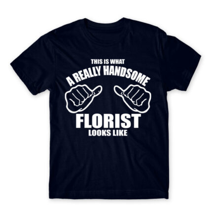 Handsome florist Navy Men's T-shirt for Florist, Work