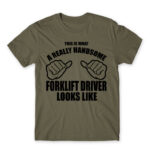 Handsome forklift driver Zinc Men's T-shirt for Forklift Driver, Work