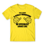 Handsome HR specialist Lemon Men's Tee for Human Resources, Work
