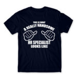 Handsome HR specialist Navy Men's Tee for Human Resources, Work