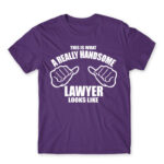 Handsome – Lawyer Dark Purple Men's Tee for Lawyer, Work