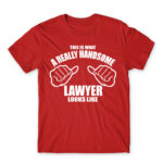 Handsome – Lawyer Red Men's T-shirt for Lawyer, Work