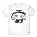 Handsome – Lawyer White Men's T-shirt for Lawyer, Work