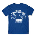 Handsome tailor Royal Blue Men's Tee for Tailor, Work
