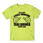 Handsome Taxi Driver Apple Green Men's Tee for Taxi Driver, Work