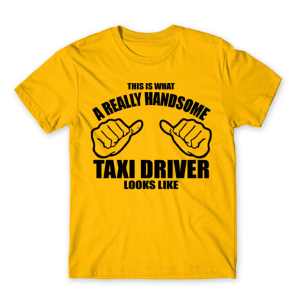 Handsome Taxi Driver Gold Men's Tee for Taxi Driver, Work