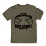 Handsome Taxi Driver Zinc Men's T-shirt for Taxi Driver, Work