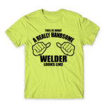 Handsome welder Apple Green Men's Tee for Welder, Work