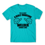 Handsome welder Atoll Blue Men's Tee for Welder, Work