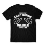 Handsome welder Black Men's Tee for Welder, Work
