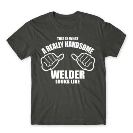 Handsome welder Dark Grey Men's T-shirt for Welder, Work