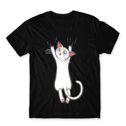 Hanging Artemis Black Men's Tee for Anime, Sailor Moon