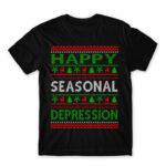 Happy seasonal depression Black Men's T-shirt for Funny, Seasonal Depression