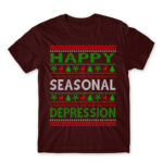 Happy seasonal depression Burgundy Men's T-shirt for Funny, Seasonal Depression