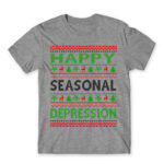 Happy seasonal depression Grey Melange Men's T-shirt for Funny, Seasonal Depression