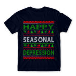 Happy seasonal depression Navy Men's T-shirt for Funny, Seasonal Depression