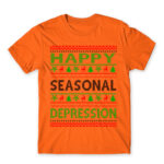 Happy seasonal depression Orange Men's T-shirt for Funny, Seasonal Depression