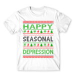 Happy seasonal depression White Men's T-shirt for Funny, Seasonal Depression