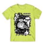 Harassment Apple Green Men's Tee for Anime, Original Art