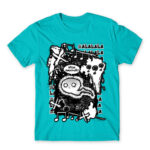 Harassment Atoll Blue Men's Tee for Anime, Original Art