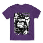 Harassment Dark Purple Men's Tee for Anime, Original Art