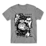 Harassment Grey Melange Men's T-shirt for Anime, Original Art