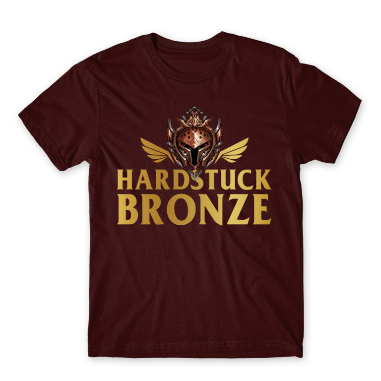 Hardstuck Bronze Burgundy Men's T-shirt Hardstuck Bronze Burgundy Men's T-shirt for Gaming, League Of Legends