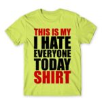 Hate everyone shirt Apple Green Men's T-shirt for Funny, Sarcastic Humour