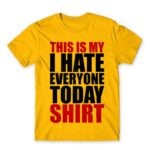 Hate everyone shirt Gold Men's Tee for Funny, Sarcastic Humour