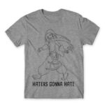 Haters :D Grey Melange Men's T-shirt for Anime, Shaman King