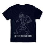 Haters :D Navy Men's T-shirt for Anime, Shaman King