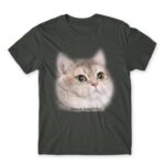 Heavy Breathing Cat Dark Grey Men's T-shirt for Funny, Meme