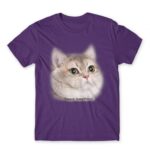 Heavy Breathing Cat Dark Purple Men's T-shirt for Funny, Meme
