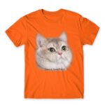 Heavy Breathing Cat Orange Men's Tee for Funny, Meme
