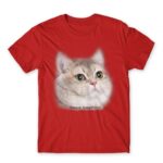 Heavy Breathing Cat Red Men's Tee for Funny, Meme