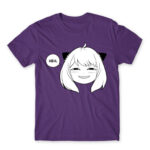 HEH – Anya Forger SPY X FAMILY Dark Purple Men's Tee for Anime, Spy X Family