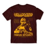 HELLDIVERS – poster style Burgundy Men's Tee